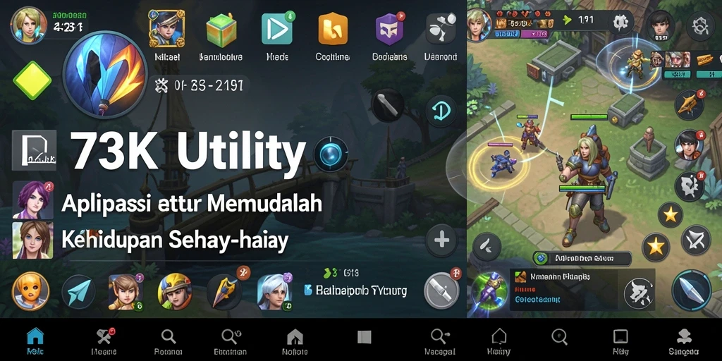 Screenshot utama 73K menunjukkan alat utilitas yang efisien dan mudah digunakan.