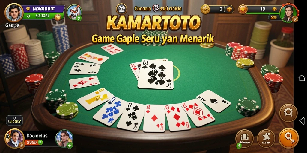 Tampilan menarik dari gameplay Gaple di KAMARTOTO.