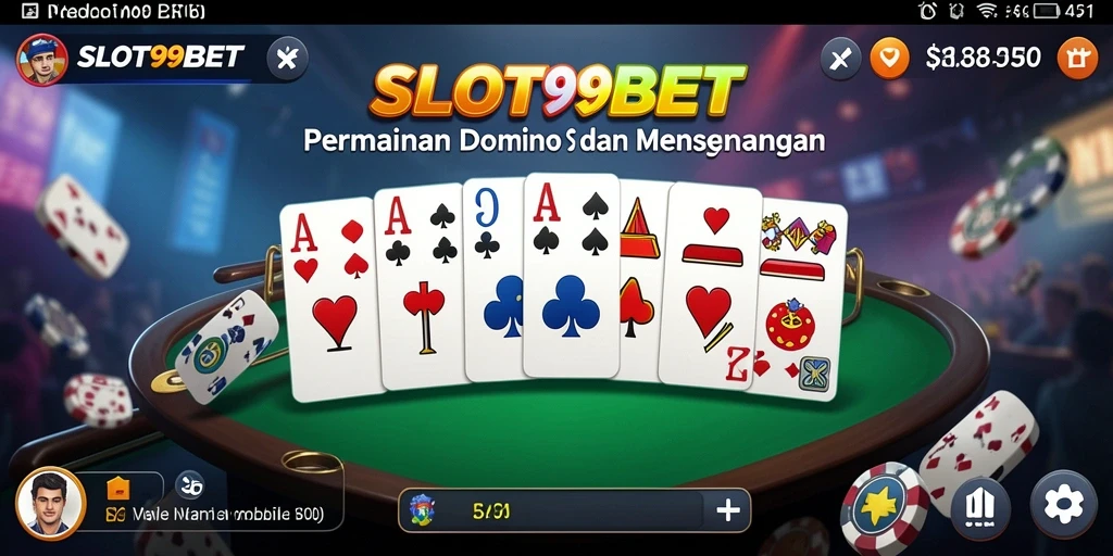 Screenshot gameplay SLOT99BET menampilkan aksi seru permainan Domino.