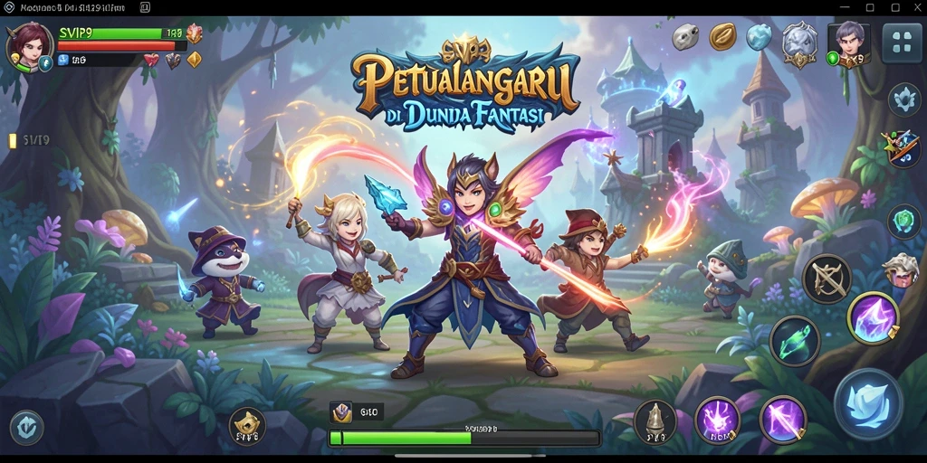 Screenshot dari gameplay SVIP9 yang menunjukkan petualangan epik.