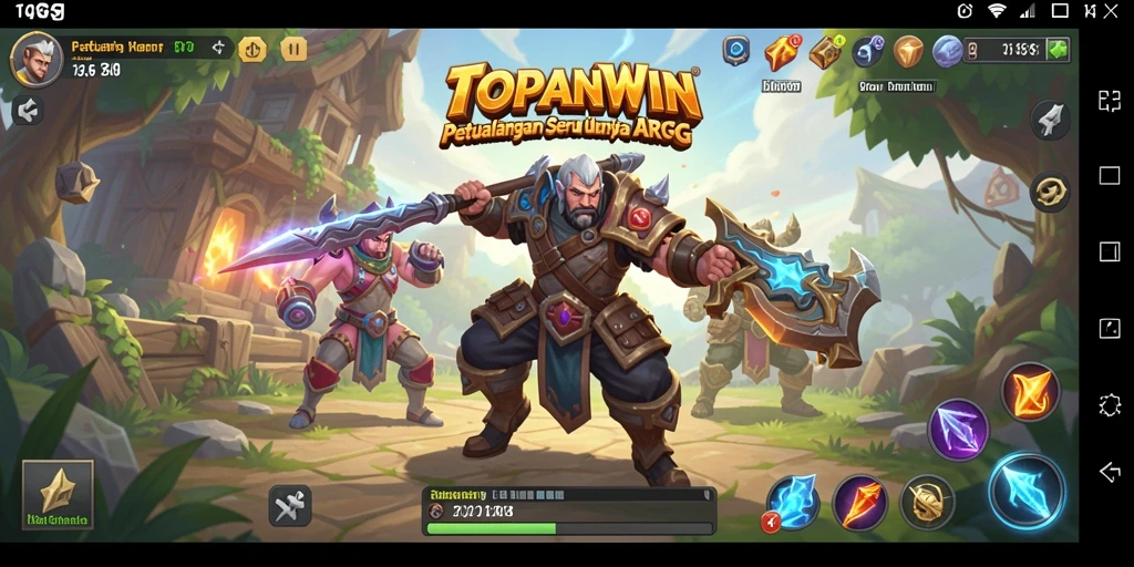 Screenshot aksi seru dalam gameplay ARPG TOPANWIN.