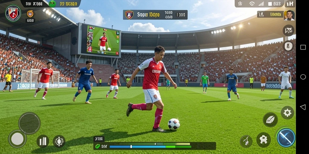 Tampilan gameplay yang mendebarkan dalam X168, menyajikan aksi sepak bola terbaik.