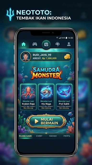 Tampilan antarmuka utama aplikasi neototo.